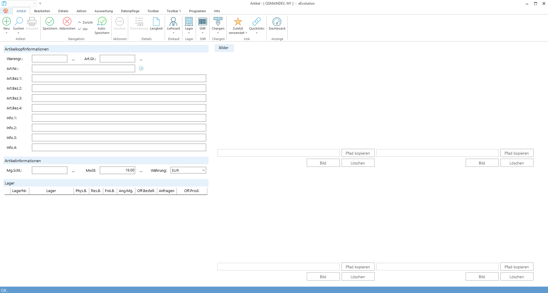 eEvolution ERP – Wie funktioniert „Bestand anzeigen“ in eEvolution? – Schritt 1