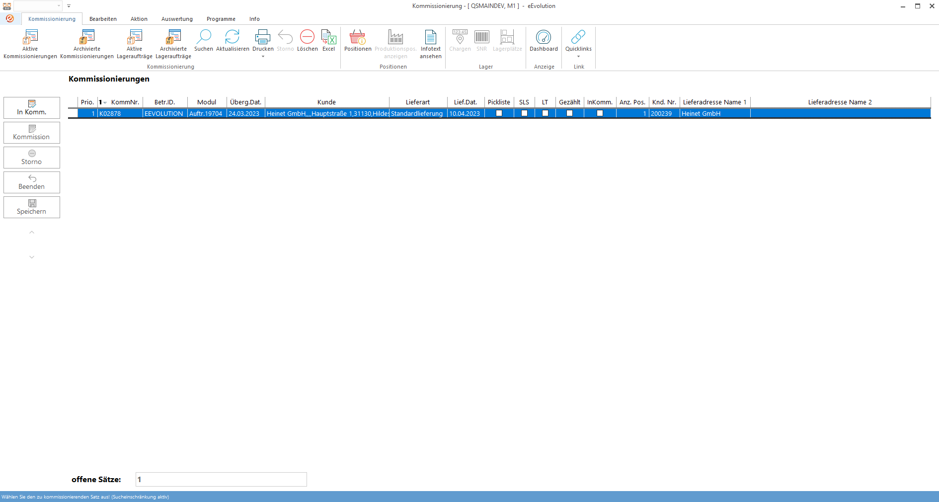 eEvolution ERP – Wie funktioniert „Vorbelegung Reportausgabe“ in eEvolution? – Schritt 1