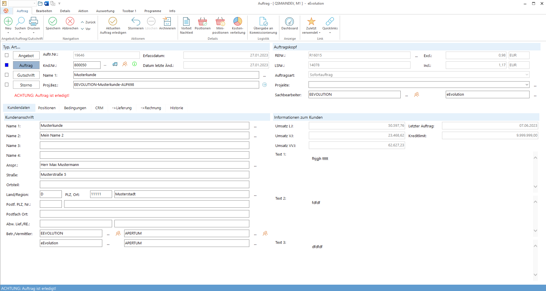 eEvolution ERP – Wie funktioniert „Dashboard Angauf“ in eEvolution? – Schritt 1