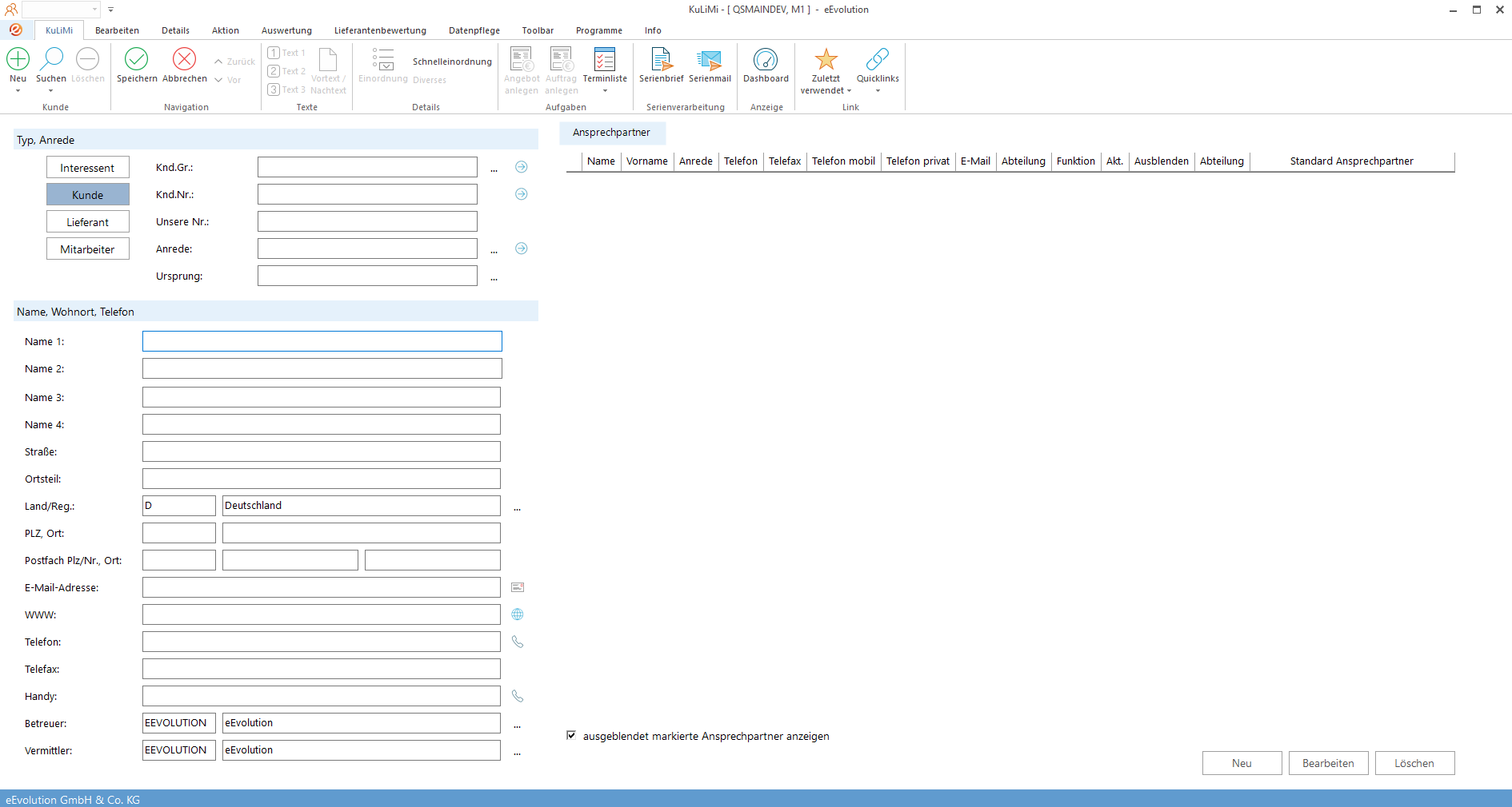 eEvolution ERP – Wie funktioniert „Dashboard KuLiMi“ in eEvolution? – Schritt 1