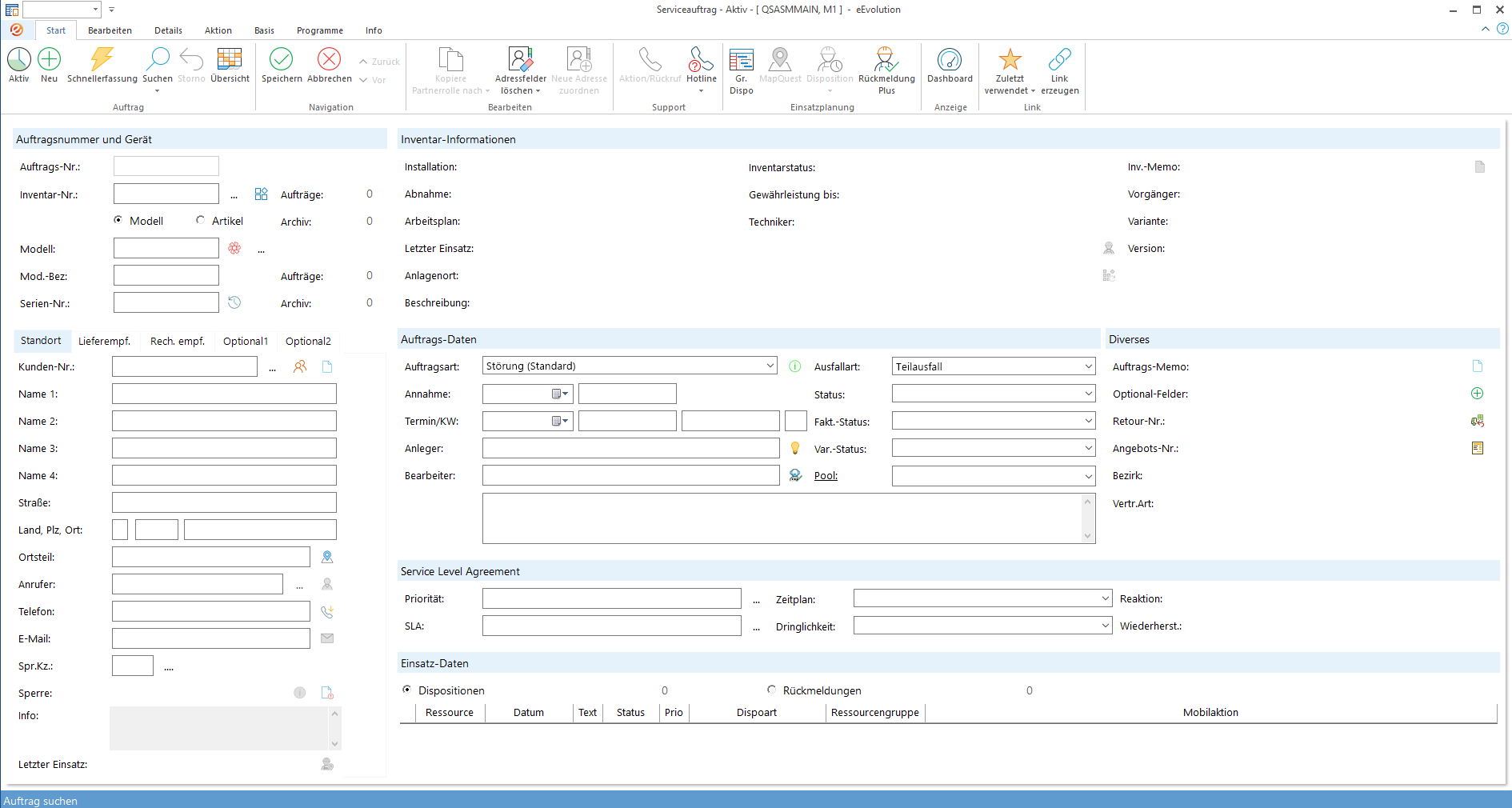eEvolution ERP – Wie funktioniert „Ablage Serviceauftrag“ in eEvolution? – Schritt 1