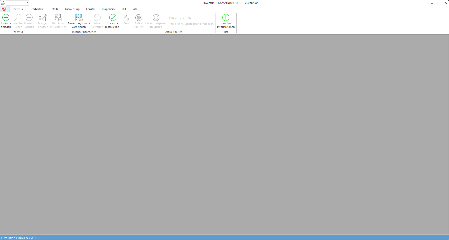 eEvolution ERP – Wie funktioniert „Inventur“ in eEvolution? – Schritt 1